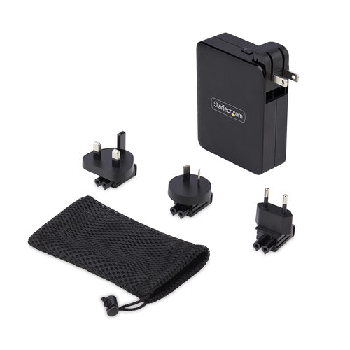 StarTech.com 140W USB-C Wall Charger, 3x USB-C/1x USB-A, PD 3.1 International GaN Power Adapter for MacBook/Dell XPS/Inspiron
