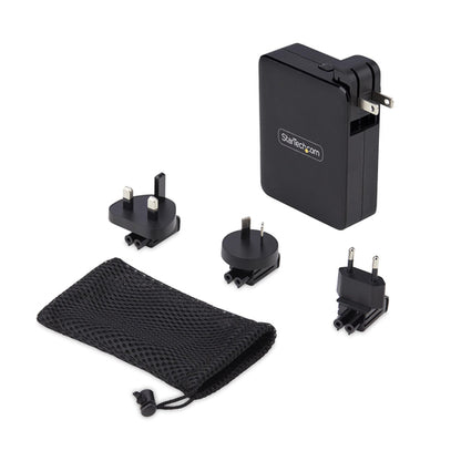 StarTech.com 140W USB-C Wall Charger, 3x USB-C/1x USB-A, PD 3.1 International GaN Power Adapter for MacBook/Dell XPS/Inspiron