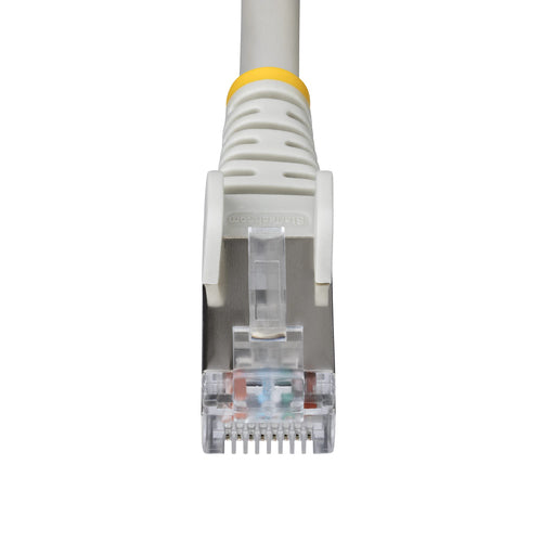 StarTech.com 1ft Gray CAT6a Ethernet Cable, Snagless RJ45, 10GbE, 100W PoE++, S/FTP, LSZH, 27AWG Pure Bare Copper Wire, 500MHz, Shielded Network Patch Cord w/Strain Reliefs, Individually Tested/ETL Verified