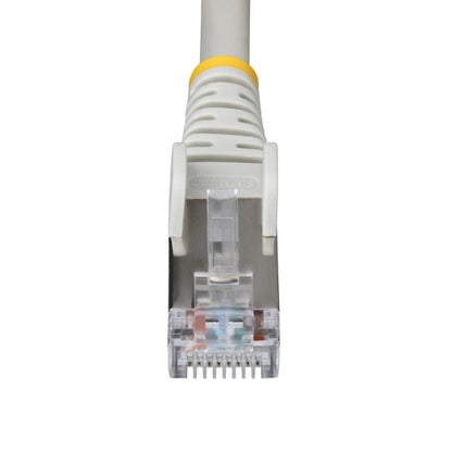 StarTech.com 1ft Gray CAT6a Ethernet Cable, Snagless RJ45, 10GbE, 100W PoE++, S/FTP, LSZH, 27AWG Pure Bare Copper Wire, 500MHz, Shielded Network Patch Cord w/Strain Reliefs, Individually Tested/ETL Verified