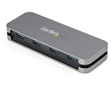 StarTech.com 4 Port USB 3.0 Hub - USB-A to 4x USB-A - SuperSpeed 5Gbps Portable USB 3.1 Gen 1 Type-A Hub - USB Bus Powered - Laptop/Desktop USB Hub with Long Cable 28cm & Cable Management~4 Port USB 3.0 Hub - USB-A to 4x USB-A - SuperSpeed 5Gbps Portable USB 3.2 Gen 1 Type-A Hub - USB Bus Powered - Laptop/Desktop USB Hub with Long Cable 28cm & Cable Management