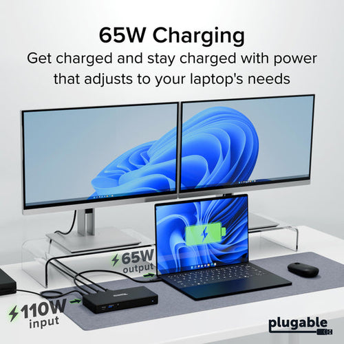 Plugable Technologies UD-MSTH2 laptop dock/port replicator Wired USB 3.2 Gen 2 (3.1 Gen 2) Type-C Black