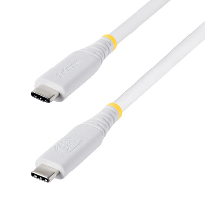 StarTech.com 3ft (91cm) USB4 Cable, 40Gbps, USB-IF Certified USB-C Cable, 240W PD, 8K 60Hz/4K 240Hz DP2.1 DP40, TPE Jacket, Thunderbolt 4 Compatible - White USB-C Cord