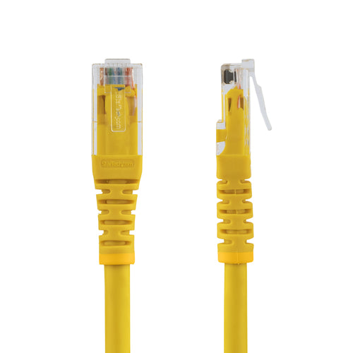 StarTech.com 25ft CAT6 Ethernet Cable - Yellow CAT 6 Gigabit Ethernet Wire -250MHz 100W PoE RJ45 UTP Molded Network/Patch Cord w/Strain Relief/ Individually Tested
