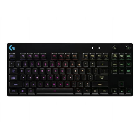 Logitech G PRO Mechanical Gaming Keyboard  Ultra Portable Tenkeyless Design  Detachable Micro USB Cable  16.8 Million Color LIGHTSYNC RGB Backlit Keys