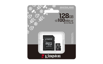 Kingston Technology 128GB microSDXC Industrial C10 A1 pSLC Card + SD Adapter