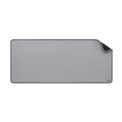 Logitech Desk Mat - Studio Series  Multifunctional Large Desk Pad  Extended Mouse Mat  Mid Gray