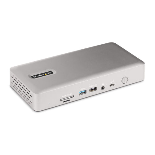StarTech.com Universal USB4 & Thunderbolt 4 Docking Station, Quad Display on Windows, Dual Display on MacBook, HDMI DP Dock with 98W Laptop Charging