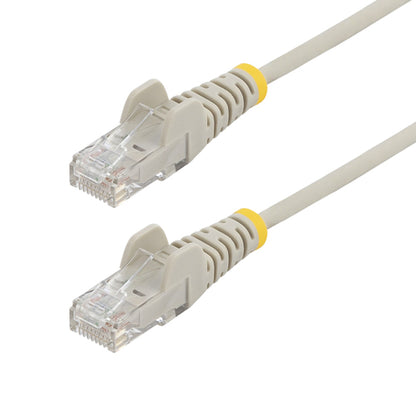StarTech.com 7ft Gray Slim CAT6 Ethernet Cable, Snagless, 100W PoE, UTP, LSZH, 28AWG Pure Bare Copper Wire, Slim RJ45 Network Patch Cord w/Strain Reliefs, Individually Tested