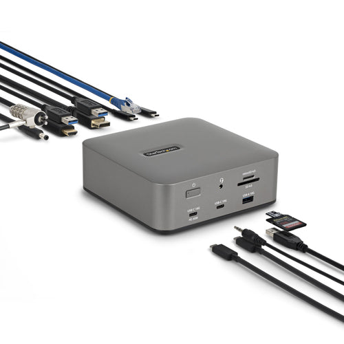 StarTech.com Thunderbolt 5/4 & USB4 Universal Dock, Multi-Display, Up to 8K 60Hz, 140W Charging, 30W PD Phone Charging, USB 10G, 2.5G LAN, 180W Adapter Included