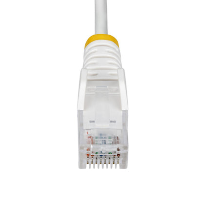 StarTech.com 15ft White Slim CAT6 Ethernet Cable, Snagless, 100W PoE, UTP, LSZH, 28AWG Pure Bare Copper Wire, Slim RJ45 Network Patch Cord w/Strain Reliefs, Individually Tested