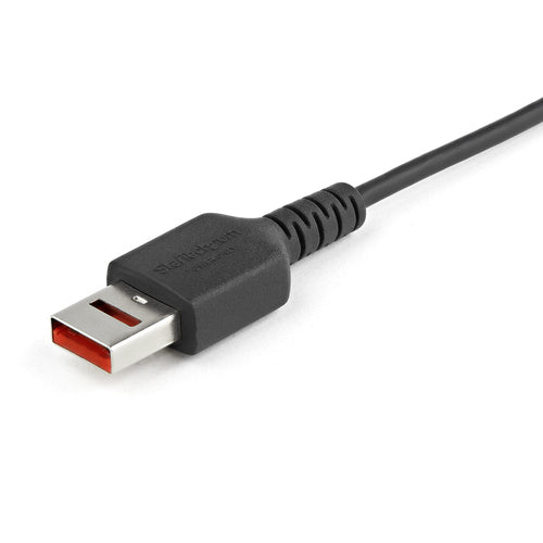 StarTech.com 3ft (1m) Secure Charging Cable – USB-A to Micro USB Data Blocker Charge-Only Cable – Power-Only Charger Cable for Phone/Tablet – Data Blocking USB Protector Adapter Cable