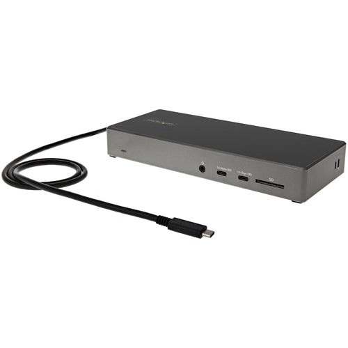StarTech.com USB C Dock - Triple 4K Monitor USB Type-C Docking Station - 100W Power Delivery - DP 1.4 Alt Mode & DSC, 2x DisplayPort 1.4/HDMI 2.0 - 6xUSB (2x 10Gbps), SD - Windows/Chrome