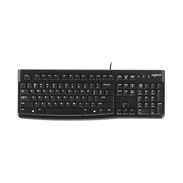 Logitech K120 Wired Keyboard for Windows  USB Plug-and-Play  Full-Size  Spill-Resistant  Curved Space Bar  Compatible with PC  Laptop  Black