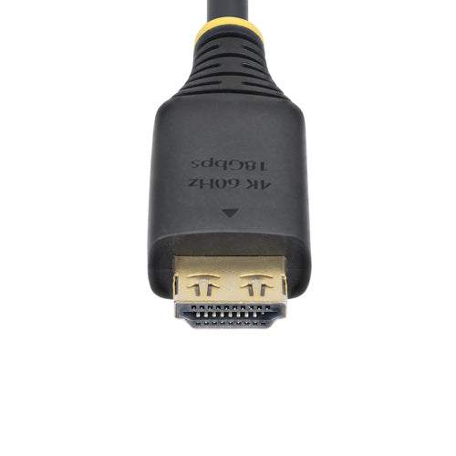 StarTech.com 30cm (1ft) High Speed HDMI Cable with Gripping Connectors, 4K 60Hz/1440p 144Hz, HDR10/HDCP 2.2/ARC, 18Gbps, UHD HDMI Cord for TV/Monitor/Display, TPE Jacket