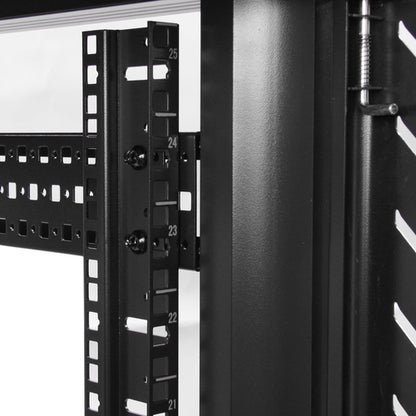 StarTech.com 4-Post 32U Server Rack Cabinet, Lockable 19" Data Rack Cabinet for Computer / AV / IT Equipment, Office / Home Network Rack with Casters & Adjustable Mounting Rails