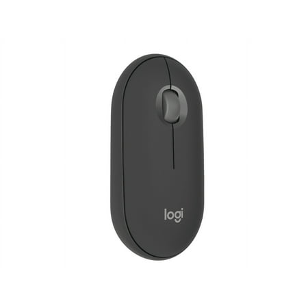 Logitech - Pebble Mouse 2 M350s Slim Lightweight Wireless Bluetooth Optical Silent Ambidextrous Mouse with Customizable Buttons - Wireless - Graphite