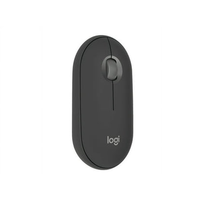 Logitech - Pebble Mouse 2 M350s Slim Lightweight Wireless Bluetooth Optical Silent Ambidextrous Mouse with Customizable Buttons - Wireless - Graphite