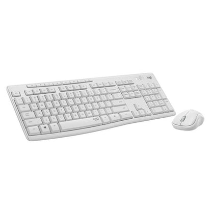 Logitech MK295 Silent Wireless Keyboard & Mouse Combo with 90% less clicking and typing noise  2.4 GHz  Off-White