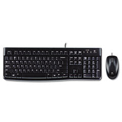 Logitech - MK120 Full-size Wired Membrane Keyboard and Mouse Bundle for Windows with USB Plug-and-Play - Black