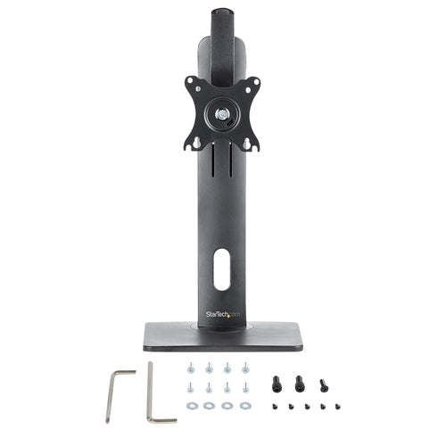 StarTech.com Free Standing Single Monitor Mount - Height Adjustable Monitor Stand - For VESA Mount Displays up to 32" (15lb/7kg) - Ergonomic Monitor Stand for Desk - Tilt/Swivel/Rotate
