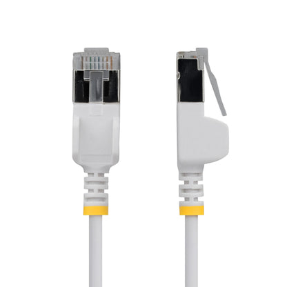 StarTech.com 7ft White Ultra Slim Cat6A Ethernet Cable, Snagless, FTP, Pure Bare Copper Wire, 34AWG Slim RJ45 Network Patch Cord, Individually Tested
