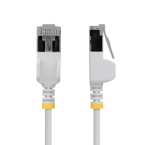 StarTech.com 14ft White Ultra Slim Cat6A Ethernet Cable, Snagless, FTP, Pure Bare Copper Wire, 34AWG Slim RJ45 Network Patch Cord, Individually Tested