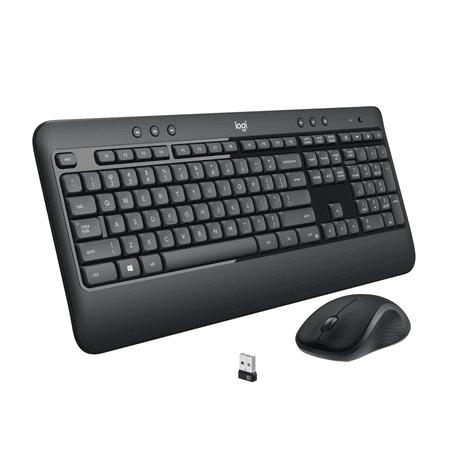Logitech MK540 Advanced Wireless Keyboard and Mouse Combo for Windows  2.4 GHz Unifying USB-Receiver  Multimedia Hotkeys  3-Year Battery Life  for PC  Laptop