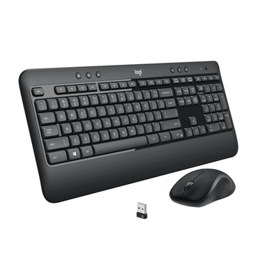 Logitech MK540 Advanced Wireless Keyboard and Mouse Combo for Windows  2.4 GHz Unifying USB-Receiver  Multimedia Hotkeys  3-Year Battery Life  for PC  Laptop