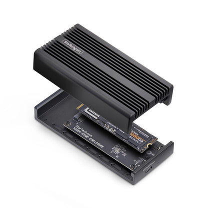 StarTech.com USB4 M.2 NVMe Enclosure, 40Gbps, External USB-C/Thunderbolt NVMe SSD Enclosure, Aluminum Heatsink Case, B+M/M-Key