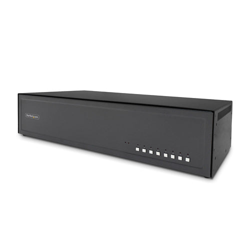 StarTech.com Secure 8-Port Dual-Monitor KVM Switch, DisplayPort, 4K 30Hz, NIAP 4.0 Desktop KVM, Metal Housing, CAC Port, Made in the USA