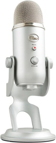 Blue Yeti USB Microphone for PC  Mac  Gaming  Recording  Streaming  Podcasting  Plug and Play  Silver