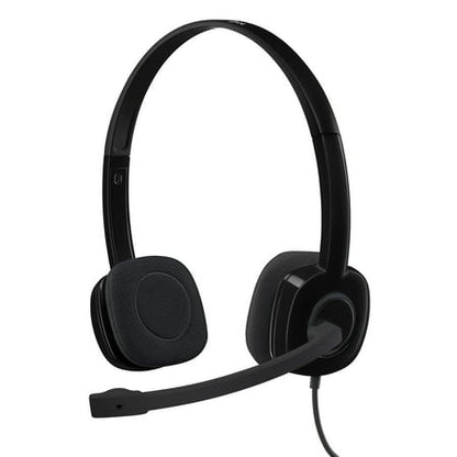 Logitech H151 Binaural Over-the-Head Stereo Headset  Black