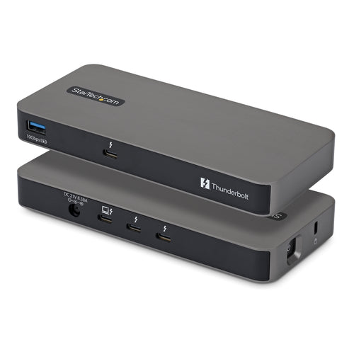 StarTech.com 4-Port Thunderbolt™ 5 Hub with Thunderbolt™ Share KVM, 80/120Gbps, 8K 60Hz or 4K 144Hz, 140W PD, USB-A 10Gbps, TB4 & USB4, MacBook M5 Pro M5 Max