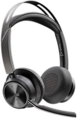 HP Poly Voyager Focus 2 Microsoft Teams Certified USB-C-C Headset +USB-C/A Adapter +Charging Stand