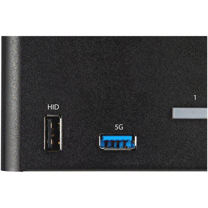 StarTech.com 2 Port Quad Monitor DisplayPort KVM Switch - 4K 60Hz UHD HDR - Desktop 4K DP 1.2 KVM with 2 Port USB 3.0 Hub (5Gbps) & 4x USB 2.0 HID Ports, Audio - Hotkey Switching - TAA