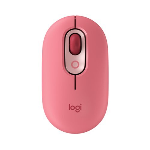 Logitech POP Mouse  Wireless Mouse with Customizable Emojis  SilentTouch Technology  Precision/Speed Scroll  Bluetooth  Heartbreaker