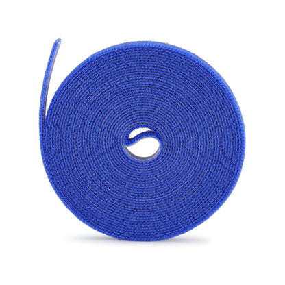 StarTech.com 4-pack 15ft (4.6m) Hook and Loop Roll, 0.5in Wide, Blue, Cut-to-Size Reusable Cable Ties, Fastener Tape, Adjustable Fabric Wraps, Bulk Roll