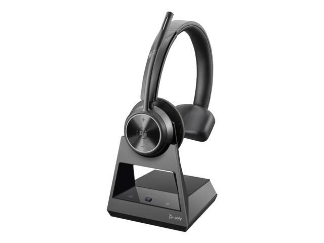 Poly Savi 7310-M Office DECT 1920-1930 MHz Single Ear Headset - Mono - Wireless - DECT 6.0 - 590.6 ft - 20 Hz - 20 kHz - On-ear - Monaural - Ear-cup - Noise Cancelling Microphone - Black