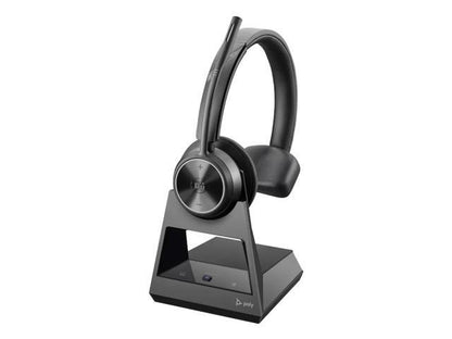Poly Savi 7310-M Office DECT 1920-1930 MHz Single Ear Headset - Mono - Wireless - DECT 6.0 - 590.6 ft - 20 Hz - 20 kHz - On-ear - Monaural - Ear-cup - Noise Cancelling Microphone - Black