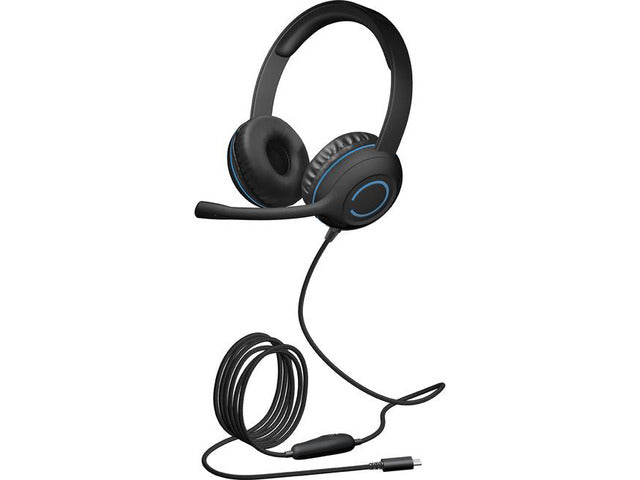 Cyber Acoustics USB-C Stereo Headset Black AC-5014