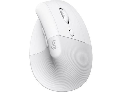 Logitech - Lift for Mac Bluetooth Optical Ergonomic Mouse with 4 Customizable Buttons - Wireless - Off-White