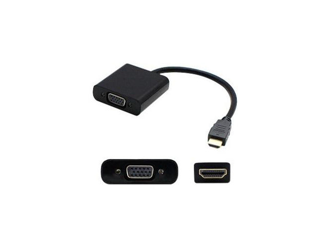 Addon 8in Hdmi To Vga Cable - Video Converter - Hdmi - Vga - Black - For Lenovo Ideapad 3 15  Ideapad Gaming 3 15  Legion 5 15  Thinkcentre Neo 50
