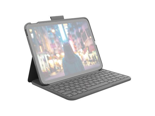 Logitech - Slim Folio Keyboard Case for Apple iPad - Latest Model - (10th Gen) - Oxford Gray