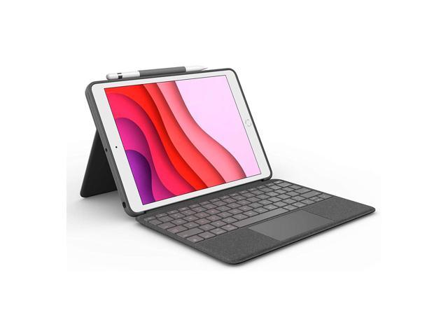 Logitech Combo Touch for iPad (7th  8th and 9th generation) keyboard case with trackpad  wireless keyboard  Smart Connector technology - Graphite