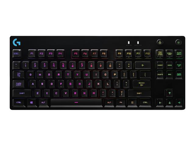 Logitech G PRO Mechanical Gaming Keyboard  Ultra Portable Tenkeyless Design  Detachable Micro USB Cable  16.8 Million Color LIGHTSYNC RGB Backlit Keys