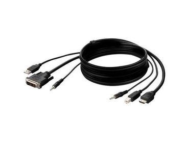 Belkin DVI to HDMI High Retention + USB A/B + Audio Passive Combo KVM Cable F1DN1CCBLDH6T