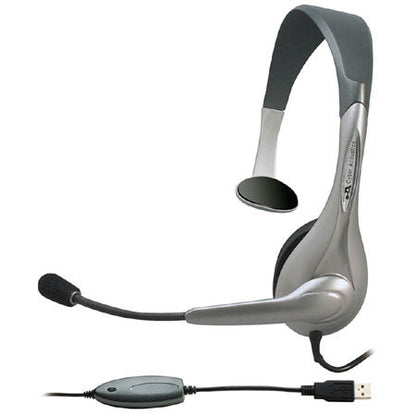 Cyber Acoustics AC-840 USB Mono Headset Internet Communication & Boom Mic AC840