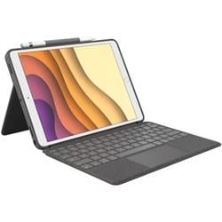 Logitech Combo Touch for iPad (7th  8th and 9th generation) keyboard case with trackpad  wireless keyboard  Smart Connector technology - Graphite