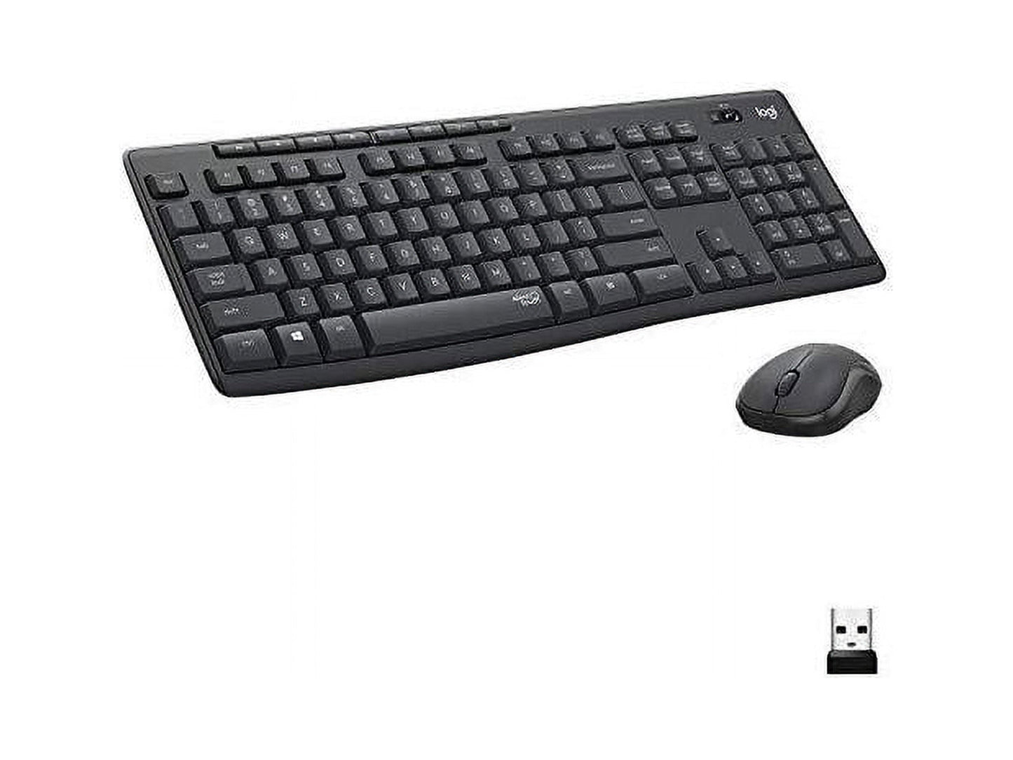 Logitech MK295 Wireless Mouse & Keyboard Combo with SilentTouch Technology  Full Numpad  Graphite